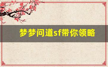 梦梦问道sf带你领略全新游戏世界的魅力