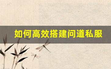如何高效搭建问道私服实现独特玩法
