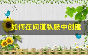 如何在问道私服中创建自己的服务器