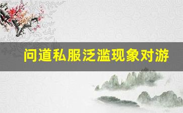 问道私服泛滥现象对游戏行业的影响分析