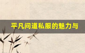 平凡问道私服的魅力与特色探索